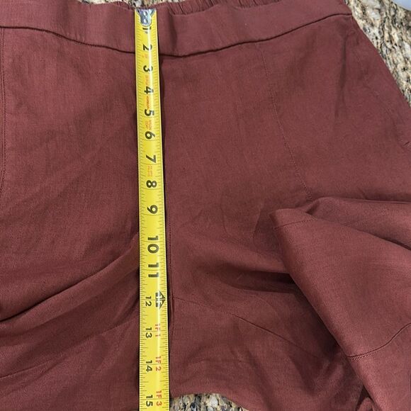 Eileen Fisher Organic Linen Tapered Leg High Rise Crop Pants Size 2X - Picture 8 of 8